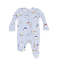 Angel Dear Bamboo 2 Way Zipper Footie - Baseballs Playing Baseball