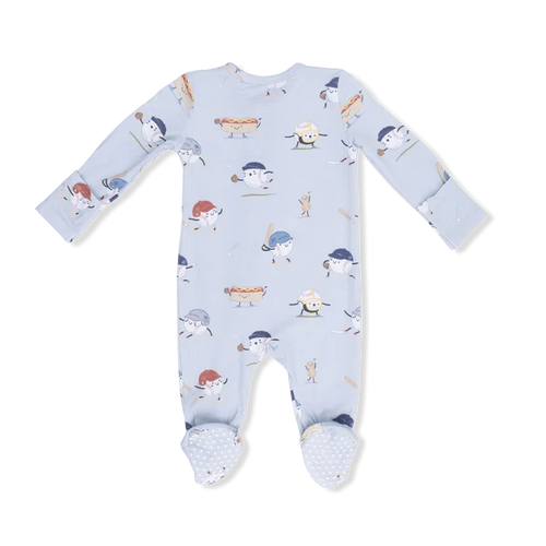 Angel Dear Bamboo 2 Way Zipper Footie - Baseballs Playing Baseball