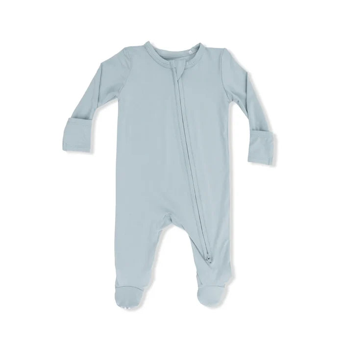 Angel Dear Bamboo 2 Way Zipper Footie - Solid Jadeite