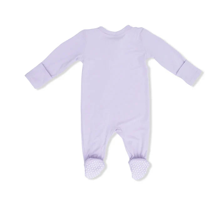Angel Dear Bamboo 2 Way Zipper Footie - Solid Orchid Petal