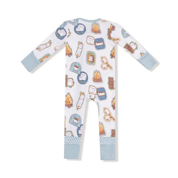 Angel Dear Bamboo 2 Way Zipper Romper - Smores