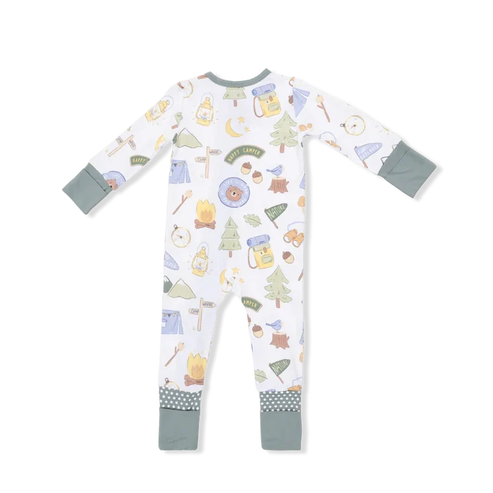 Angel Dear Convertible Romper - Camping Blue
