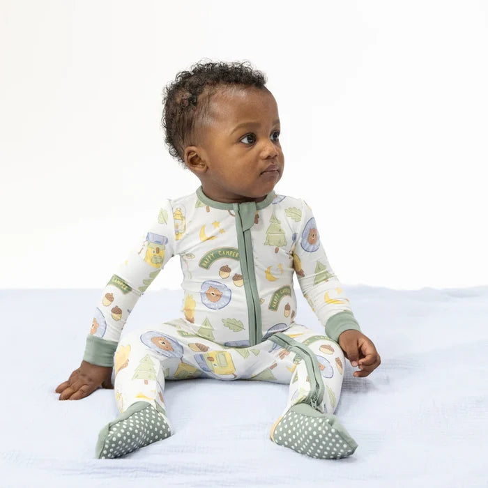 Angel Dear Convertible Romper - Camping Blue