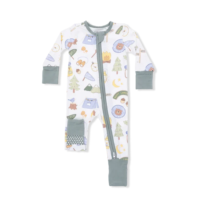 Angel Dear Convertible Romper - Camping Blue