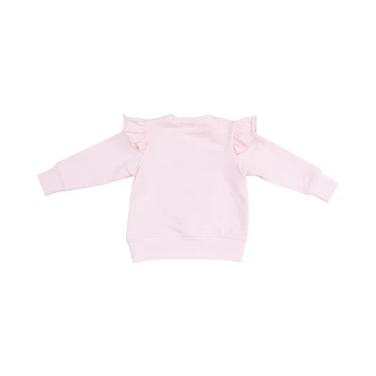 Angel Dear French Terry Sibling - Big Sis Ruffle Sweatshirt