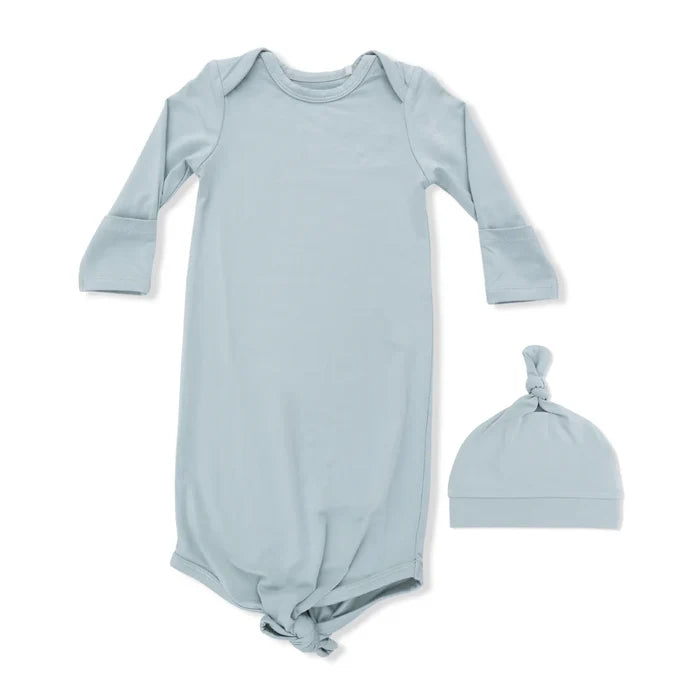 Angel Dear Knotted Gown And Hat Set - Solid Jadeite