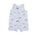 Angel Dear Sleeveless Shortie Romper - Baseballs Playing Baseball