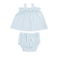 Angel Dear Top With Bows And Ruffle Leg Bloomer - Tiny Cherry Stripe