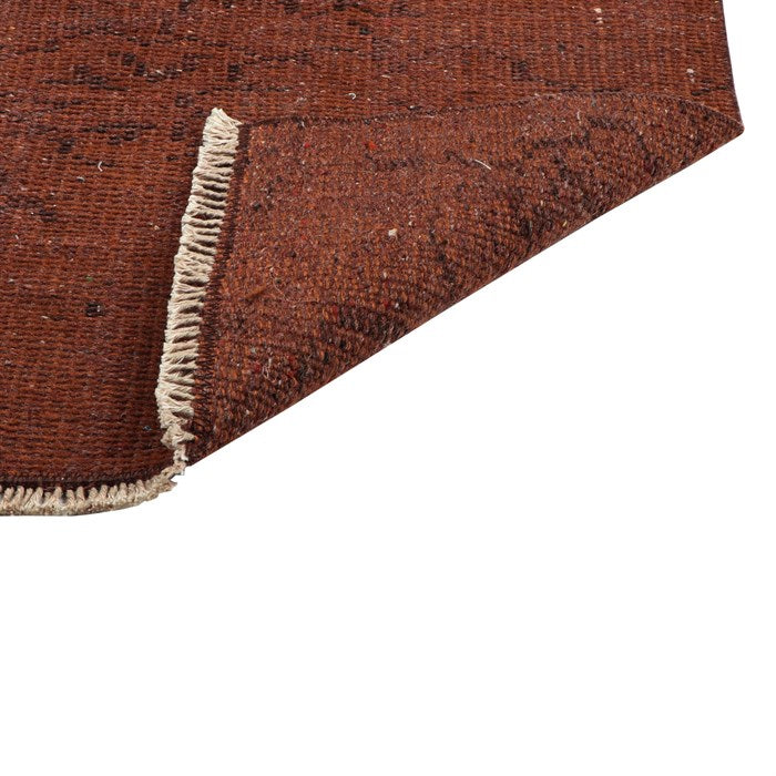 Authentic Turkish Vintage Brown Color Hand Woven Rug