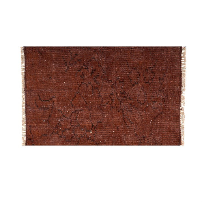 Authentic Turkish Vintage Brown Color Hand Woven Rug