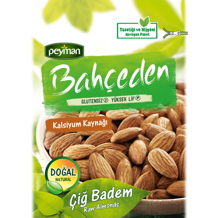 Enjoy the pure, natural taste of Bahceden Raw Almonds, a wholesome snack straight from Türkiye. Thes