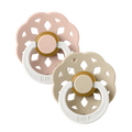 BIBS Boheme GLOW 2-Pack Pacifier Set - Blush/Vanilla