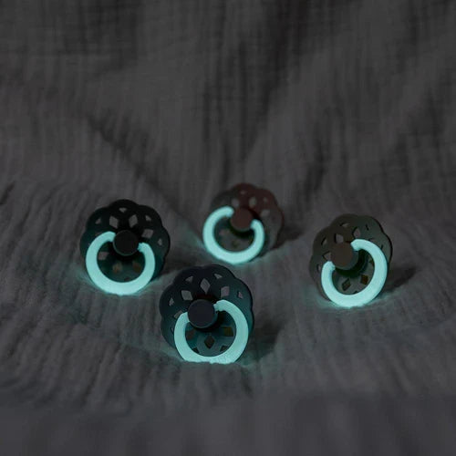 BIBS Boheme GLOW 2-Pack Pacifier Set - Blush/Vanilla