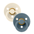 BIBS Colour 2-Pack Pacifier Set - Ivory / Petrol
