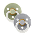 BIBS Colour GLOW 2-Pack Pacifier Set - Sage / Cloud