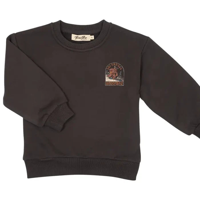 BinkyBro Kids Graphic Sweatshirt Yowie Skis