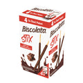 Biscolata Stix Milk Chocolate 4-Pack offers the perfect combination of crispy biscuit sticks and ric
