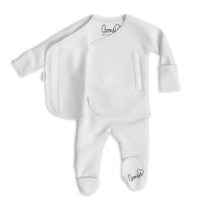 Bonsie Skin to Skin Babywear Footie - Milk