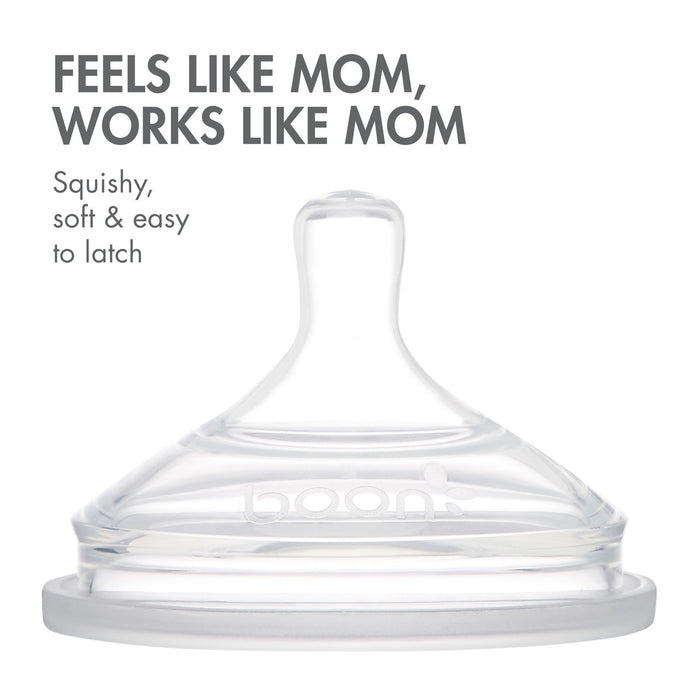 Boon NURSH Silicone Pouch Bottle - 4oz - 3pk - Gray Multi