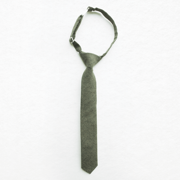 Boon Ties Boys' Tie - Forest Green Linen