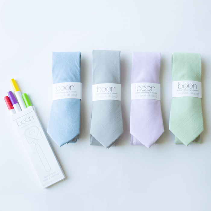 Boon Ties Men's Tie - Design A Tie - Blank Tie and Marker Set