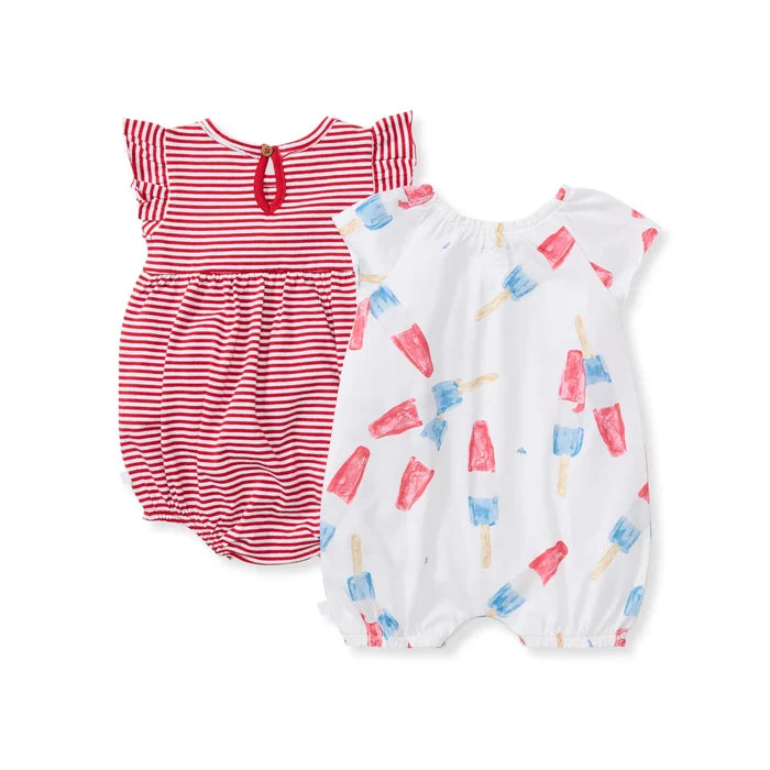 Burt's Bees 2 Pack Rocket Pop Romper - Cloud