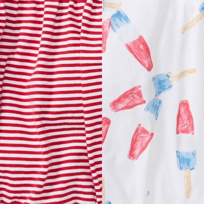 Burt's Bees 2 Pack Rocket Pop Romper - Cloud