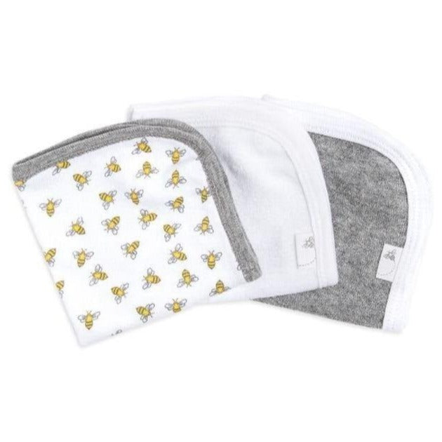 Burt's Bees 3-Pack Washcloth Set - Honey Bee Cloud
