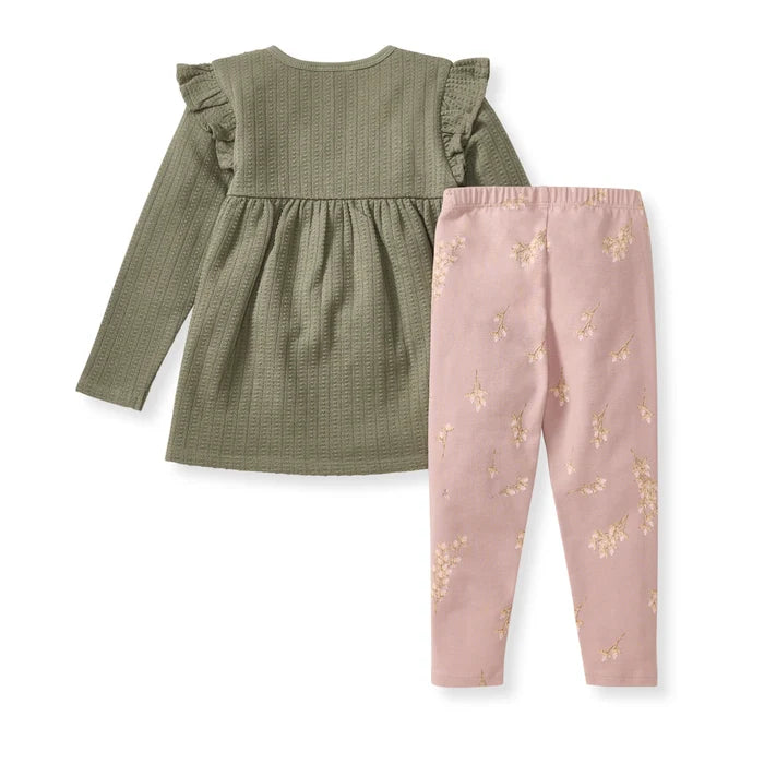 Burt's Bees Budding Beauty Infant Tunic Set - Tranquility