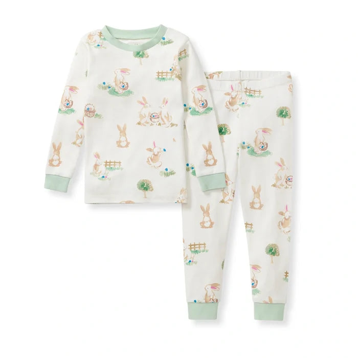 Burts Bees Bunny Egg Hunt Organic Cotton Two Piece Pajamas