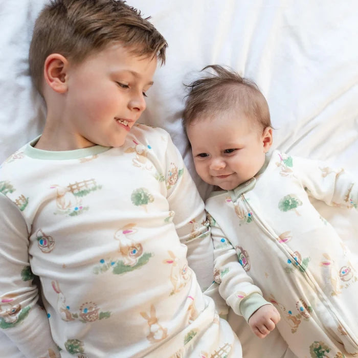 Burts Bees Bunny Egg Hunt Organic Cotton Two Piece Pajamas