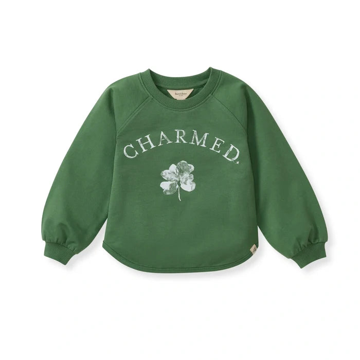 Burts Bees Charmed Green St. Patricks's Day Organic Cotton Sweatshirt