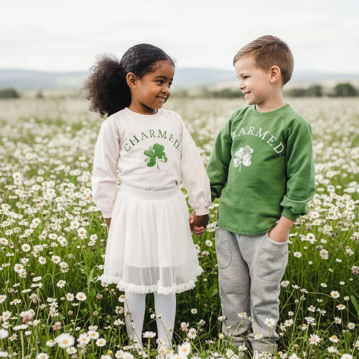 Burts Bees Charmed Green St. Patricks's Day Organic Cotton Sweatshirt