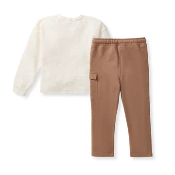 Burt's Bees Chunky Slub Infant Boy Tee Set - Eggshell