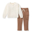 Burt's Bees Chunky Slub Toddler Boy Tee Set - Eggshell