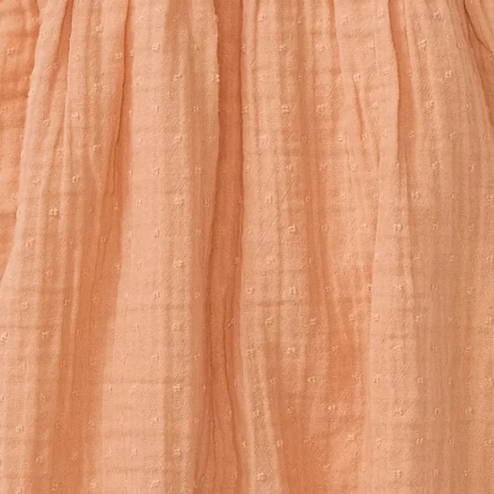 Burt's Bees Dotted Muslin Jumpsuit - Peach Puff
