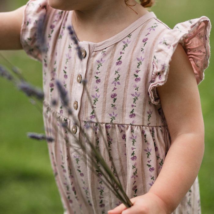 Burt's Bees Farmhouse Floral Jumpsuit - Soft Violet
