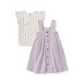 Burt's Bees Farmhouse Floral Toddler Tee and Dress Set - Purple Kale