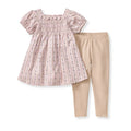 Burt's Bees Farmhouse Floral Toddler Tunic Set - Soft Violet