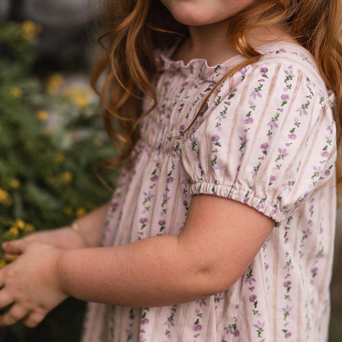 Burt's Bees Farmhouse Floral Toddler Tunic Set - Soft Violet