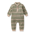 Burt's Bees Holland Stripe Infant Jumpsuit - Tranquility