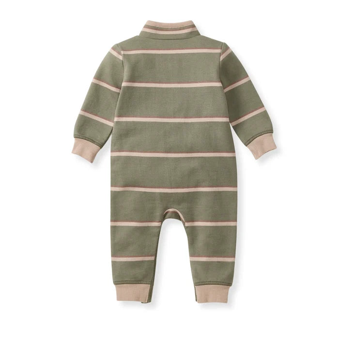 Burt's Bees Holland Stripe Infant Jumpsuit - Tranquility