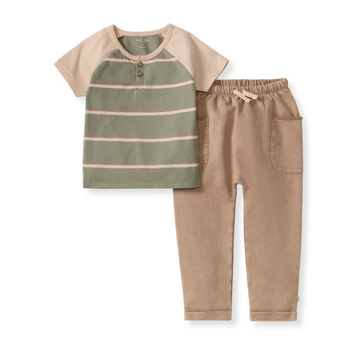 Burt's Bees Holland Stripe Tee Set - Tranquility