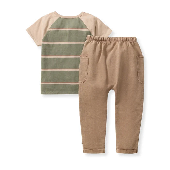 Burt's Bees Holland Stripe Tee Set - Tranquility
