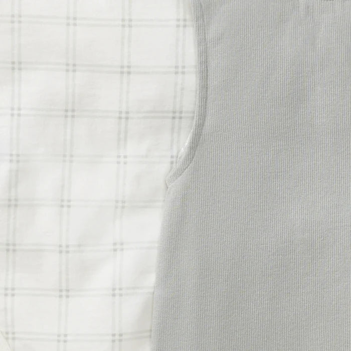 Burt's Bees Plaid Infant Jumpsuit and Bodysuit Set - Hazy