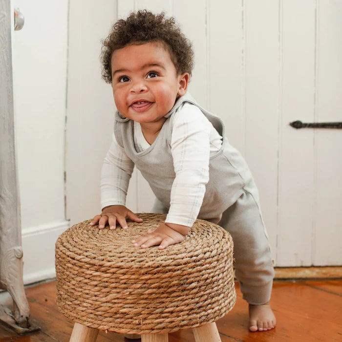Burt's Bees Plaid Infant Jumpsuit and Bodysuit Set - Hazy