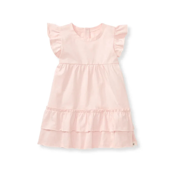 Burt's Bees Ruffle Dress - Hibiscus Red