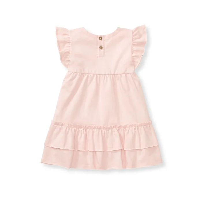 Burt's Bees Ruffle Dress - Hibiscus Red