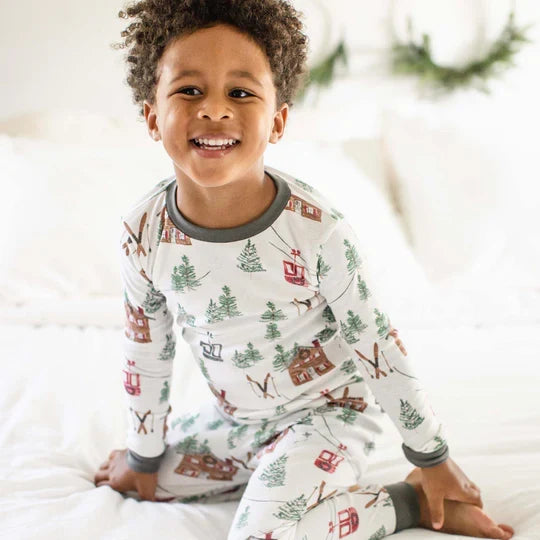 Burt's Bees Ski the Alps Matching Family Pajamas - Cloud