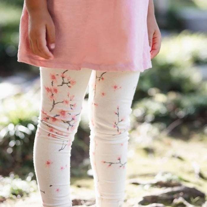 Burts Bees Slub Tunic & Cherry Blossoms Pants Set